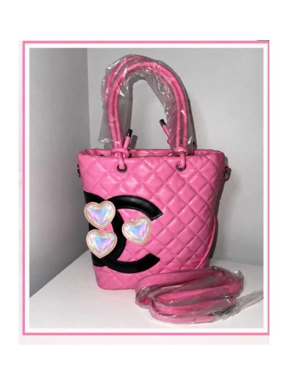 Pink Quilted Tote Bag